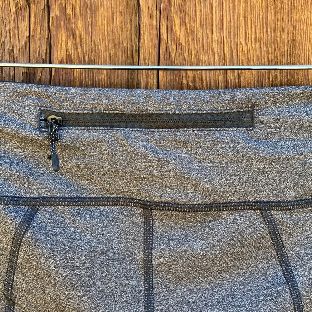 Lululemon Pace Rival Leggings grey & black size 6 side pockets and zipper pocket - Picture 5 of 10